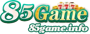 85GAME trusted online casino brand logo with secure login access, easy register, games platform, and mobile app download